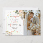 Herfst in Love Vrijgezellenfeest Rust Flowers Pump Kaart (Voorkant)