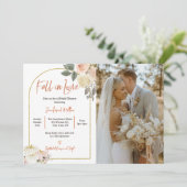 Herfst in Love Vrijgezellenfeest Rust Flowers Pump Kaart (Staand voorkant)