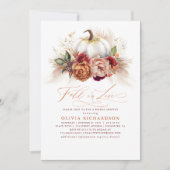 Herfst in Love Vrijgezellenfeest Rust Flowers Pump Kaart (Voorkant)