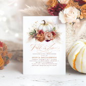 Herfst in Love Vrijgezellenfeest Rust Flowers Pump Kaart