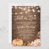 Herfst in Love Vrijgezellenfeest Rustic Pumpkin Fl Kaart (Voorkant)
