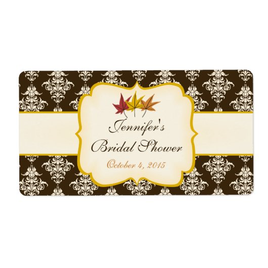 Herfst in Love Vrijgezellenfeest Waterflesetiket Etiket (Voorkant)