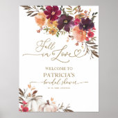 Herfst in Love Vrijgezellenfeest Welcome Sign Poster (Voorkant)
