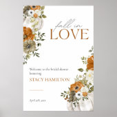 Herfst in Love Vrijgezellenfeest Welcome Sign Poster (Voorkant)