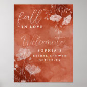Herfst in Love Vrijgezellenfeest Welcome Sign Poster (Voorkant)