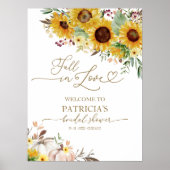 Herfst in Love Vrijgezellenfeest Welcome Sign Poster (Voorkant)