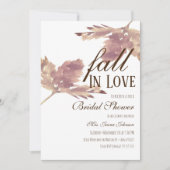 Herfst in Love Waterverf Leaf Vrijgezellenfeest Kaart (Voorkant)
