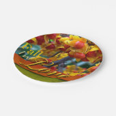 Herfst in Love Wedding Autumn Floral Photo Design Papieren Bordje (Gekanteld)