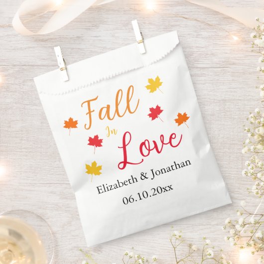 Herfst in Love Wedding Bedankzakje (Geknipt)