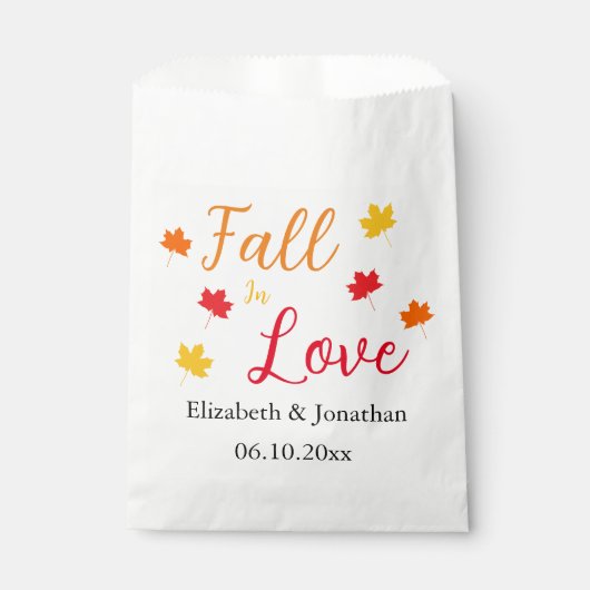 Herfst in Love Wedding Bedankzakje (Voorkant)