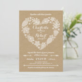 Herfst in Love Wedding Invitation Kaart (Staand voorkant)