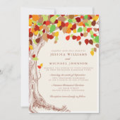 Herfst in Love Wedding Invitting Kaart (Voorkant)
