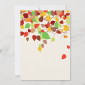 Herfst in Love Wedding Invitting Kaart (Achterkant)