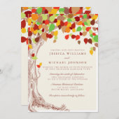 Herfst in Love Wedding Invitting Kaart (Voorkant / Achterkant)