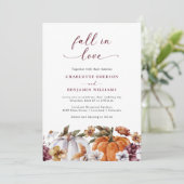 Herfst in Love Wedding Kaart (Staand voorkant)