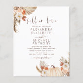 Herfst in Love Wedding Pampas Grass Terracotta Flyer (Voorkant)