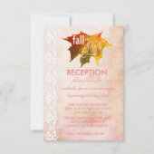 Herfst in Love Wedding Reception Enclosure Kaart (Voorkant)