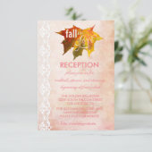 Herfst in Love Wedding Reception Enclosure Kaart (Staand voorkant)