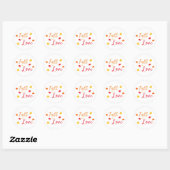 Herfst in Love Wedding Ronde Sticker (Vel)