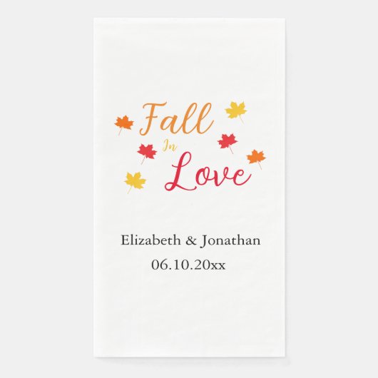 Herfst in Love Wedding Servet (Voorkant)