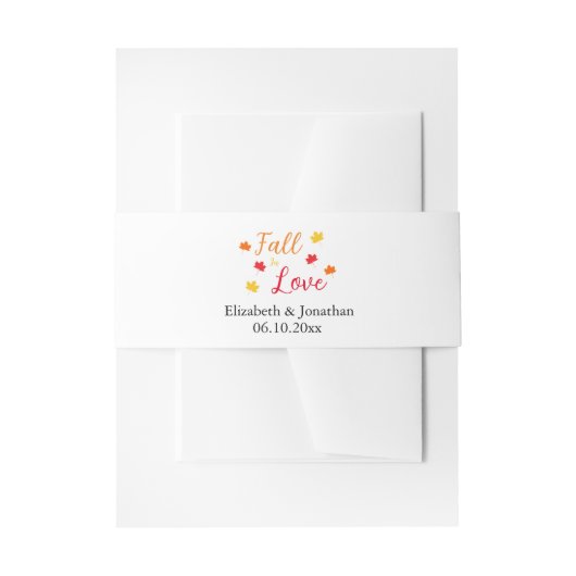 Herfst in Love Wedding Uitnodigingen Wikkel (Voorkant Voorbeeld)