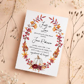 Herfst in Love White Pumpkin Baby shower Kaart