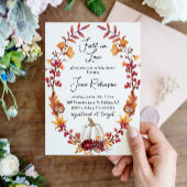 Herfst in Love White Pumpkin Baby shower Kaart