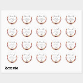 Herfst in Love White Pumpkin Baby shower Ronde Sticker (Vel)