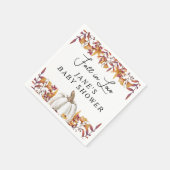 Herfst in Love White Pumpkin Baby shower Servet (Hoek)