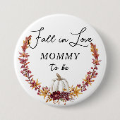 Herfst in Love White Pumpkin mama om Button te wor (Voorkant)