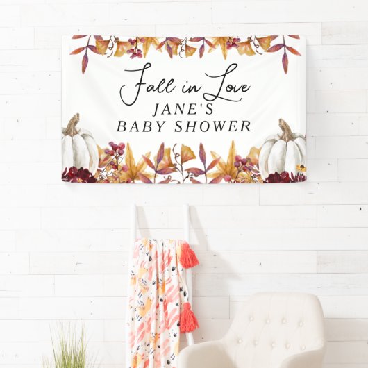 Herfst in Love White Pumpkin Welcome Sign Spandoek (Insitu)