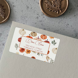 Herfst In Love Wildflower Patterlabel Etiket