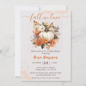 Herfst In Love Wildflower Pattern Baby shower Kaart (Voorkant)