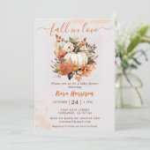 Herfst In Love Wildflower Pattern Baby shower Kaart (Staand voorkant)