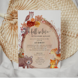 Herfst in Love Woodland Animals, Baby shower per m Kaart