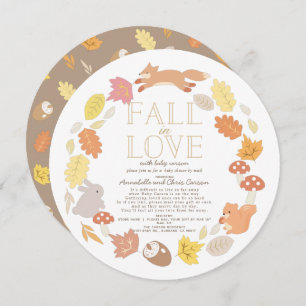 Herfst in Love Woodland Animals Baby shower per Ma Kaart