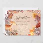 Herfst in Love Woodland Animals, Rustiek Sip and S Kaart (Voorkant)