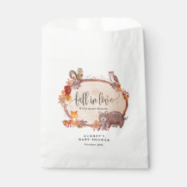 Herfst in Love Woodland Animals, Rustisch Baby sho Bedankzakje