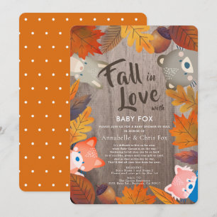 Herfst in Love Woodland Animals Wood Shower per po Kaart