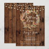 Herfst in Love Wreater Herfst Verloving Floral Inv Kaart (Voorkant / Achterkant)