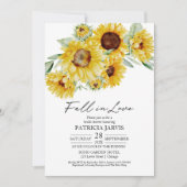 Herfst In Love Zonnebloem Vrijgezellenfeest Kaart (Voorkant)
