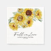 Herfst In Love Zonnebloem Vrijgezellenfeest Servet (Voorkant)