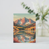 Herfst in Maroon Lake Colorado Reizen Briefkaart (Staand voorkant)