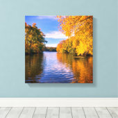 Herfst in Massachusetts Canvas Afdruk (Insitu (Houten vloer))