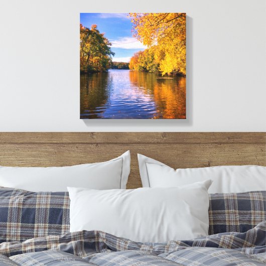 Herfst in Massachusetts Canvas Afdruk (Insitu (Slaapkamer))