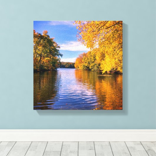 Herfst in Massachusetts Canvas Afdruk (Insitu (Houten vloer))