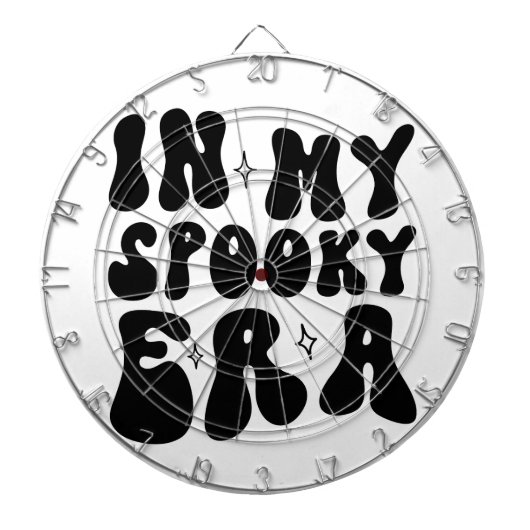 Herfst  In Mijn Spooky Era Retro Halloween Dartbord (Voorkant)
