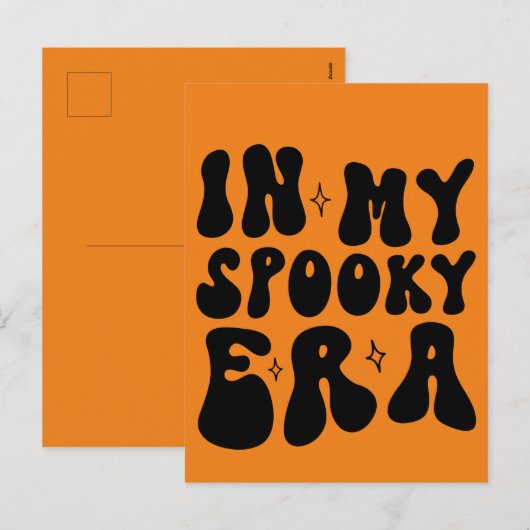 Herfst  In Mijn Spooky Era Retro Halloween Feestdagenkaart (Voorkant / Achterkant)
