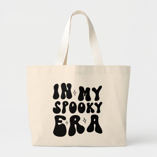Herfst  In Mijn Spooky Era Retro Halloween Grote Tote Bag (Voorkant)