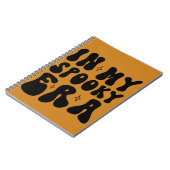 Herfst  In Mijn Spooky Era Retro Halloween Notitieboek (Linkerzijde)